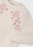 Mayoral - Knit Embroidered Sweater - Cream