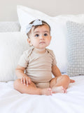 Organic Short Sleeve Bodysuit - Clay