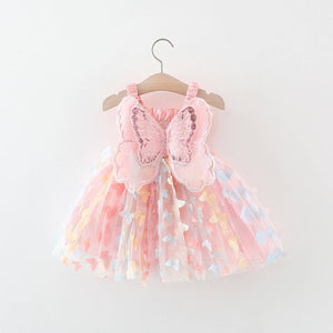 Rainbow Butterfly Tulle Dress