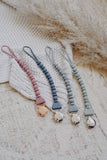 Sweetie Strap™ Silicone One-Piece Pacifier Clips: Rosewood Beaded