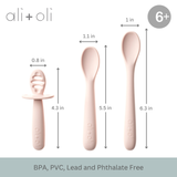 Ali+Oli - Ali+Oli (3-pc) Multi Stage Spoon Set for Baby (Blush) 6m+