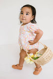 Quinn Poplin Romper - Bunny Field