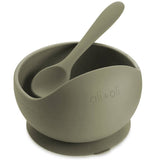 Ali+Oli - Silicone Suction Bowl & Spoon Set (Original): Baby Blue