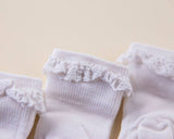 squid socks - White Lace Non-Slip Silicone Grip Baby Socks 6 - 12M