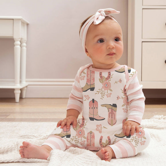 Cowgirl Boots Bamboo Romper