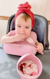 Ali+Oli - Ali+Oli Silicone Suction Bowl & Spoon Set (WAVY): Blush