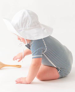 RuffleButts - White Sun Protective Hat