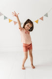 babysprouts clothing company: Boxy Tee in Pink Lemonade Checkered RUN