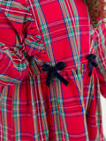 RuffleButts - Tis The Season Plaid Ruffle Bow Dress