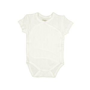 Mayoral - Cotton Layette Onesie - White Pointelle