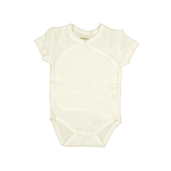 Mayoral - Cotton Layette Onesie - Natural Pointelle