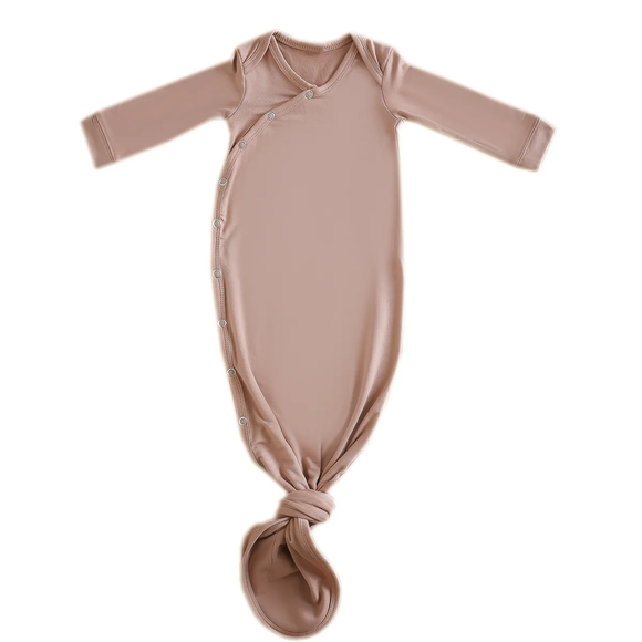 Pecan Newborn Knotted Gown